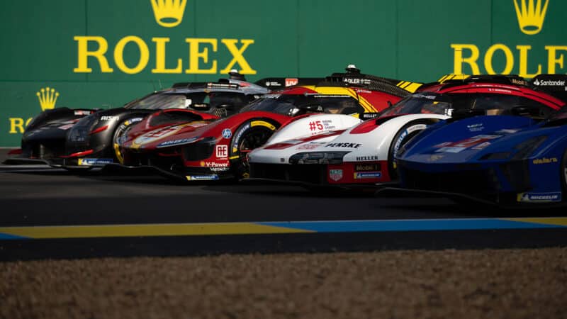 2024 Le Mans Hypercars in a line