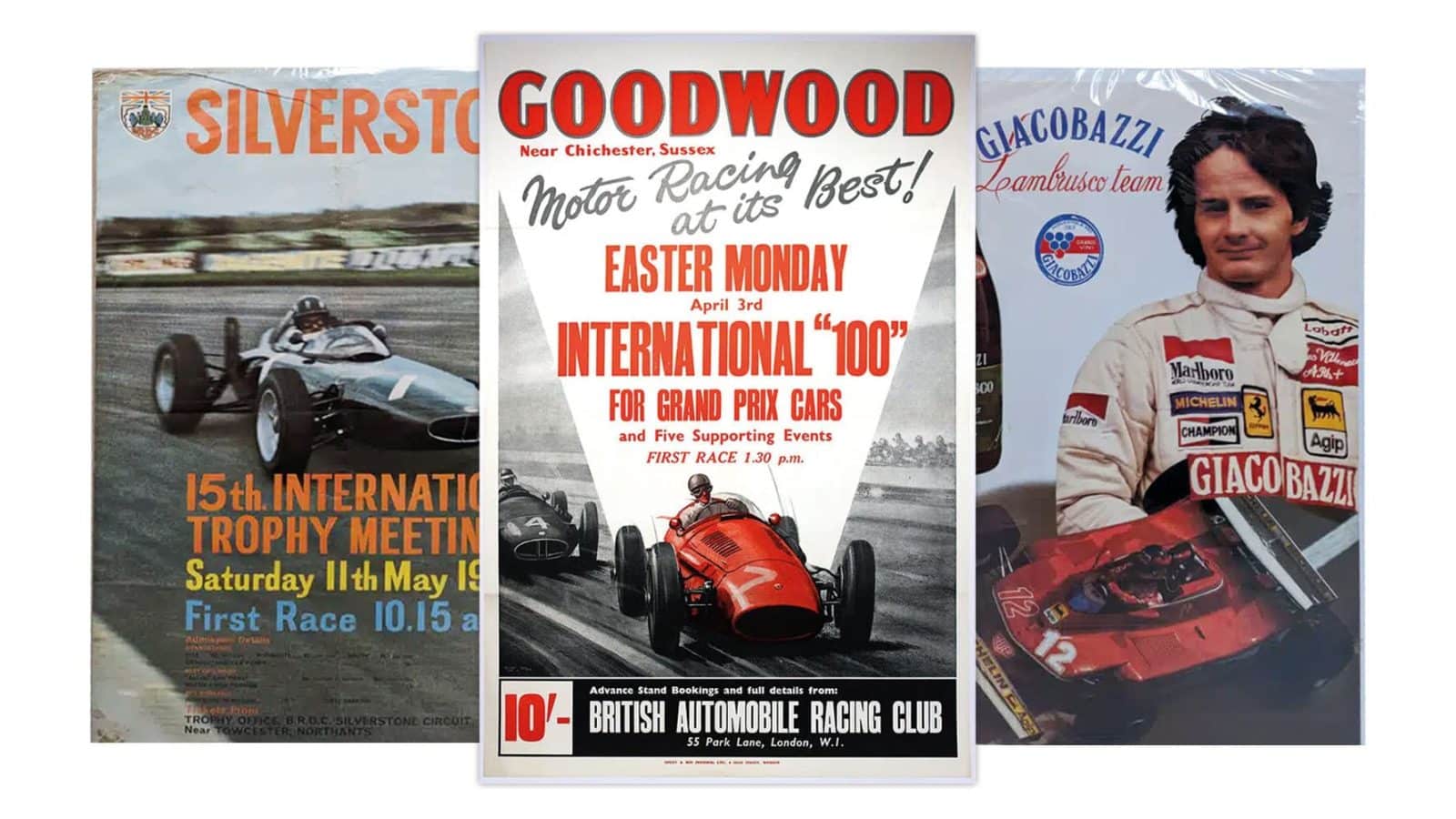 3 Vintage Racing Posters