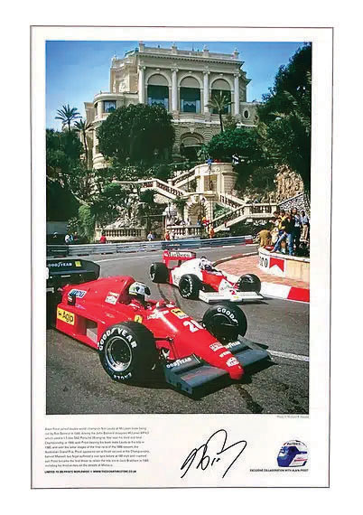 Alain Prost signed print