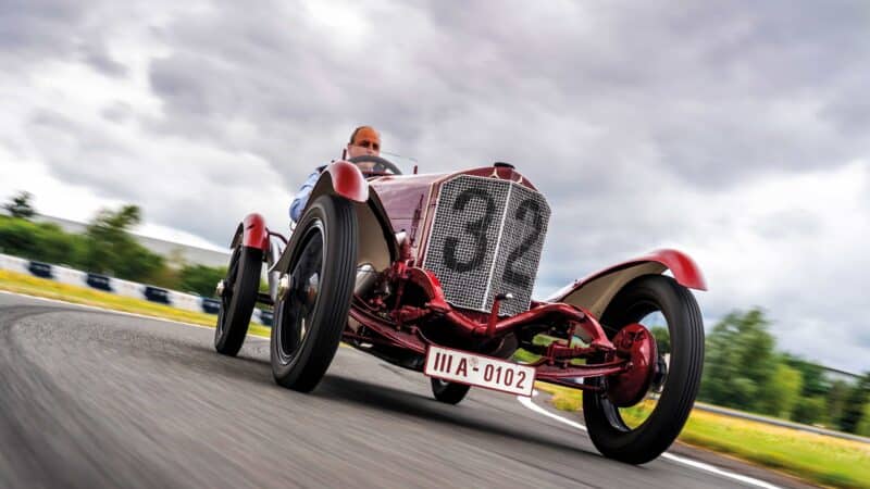 Andrew Frankel behind the wheel of Targa Florio