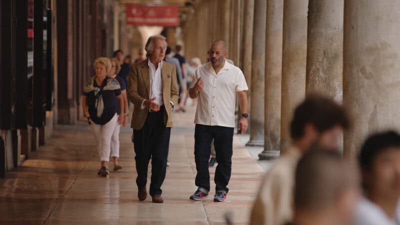 Chris Harris walks with Montezemolo