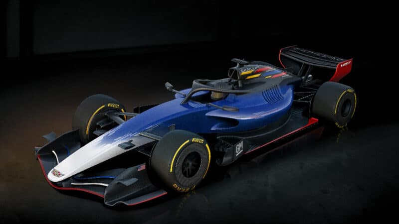 Digital image of the Cadillac Formula 1 car