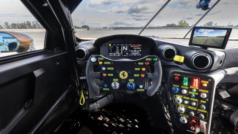 Ferrari 296 Steering wheel and interior