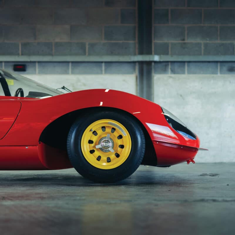 Ferrari Dino 206S Spider side profile wheel