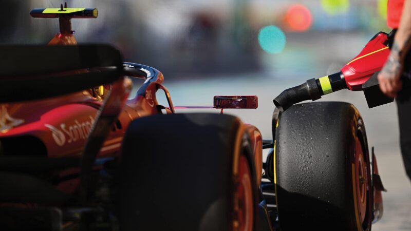 Ferrari in the pitlane