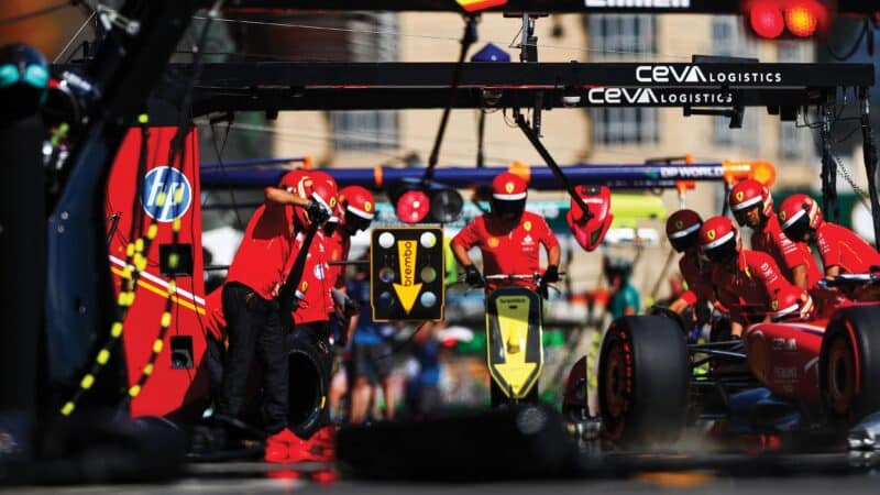 Ferrari pit crew Baku