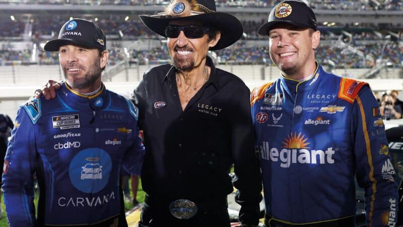 Johnson, Richard Petty and Legacy team driver Erik Jones.