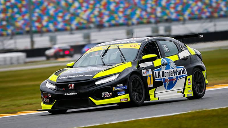 Honda Civic of Taylor Hagler at Daytona in 2019 Michelin Pilot Challenge