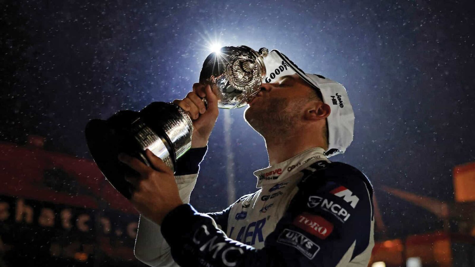 Jake Hill kisses BTCC trophy