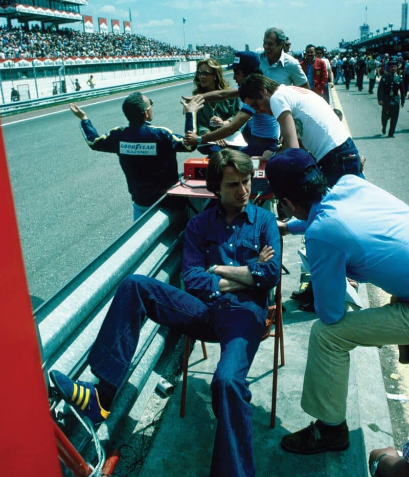 Luca Montezemolo at the 1977 Spanish GP