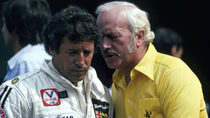 Mario Andretti Colin Chapman Lotus 1978 Italian Grand Prix Monza