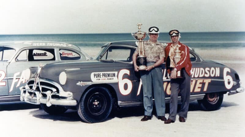 Marshall Teague Herb Thomas Hudson Hornet NASCAR 1954