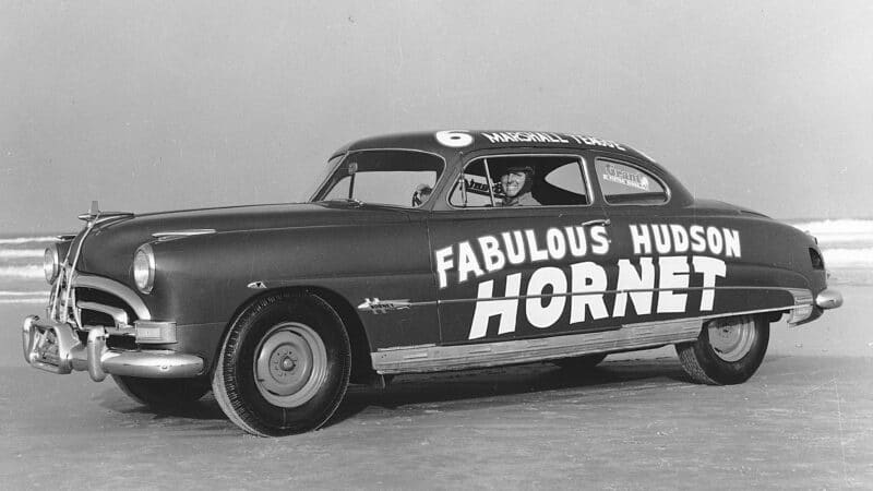 Marshall Teague on Daytona Beach in 1951 NASCAR