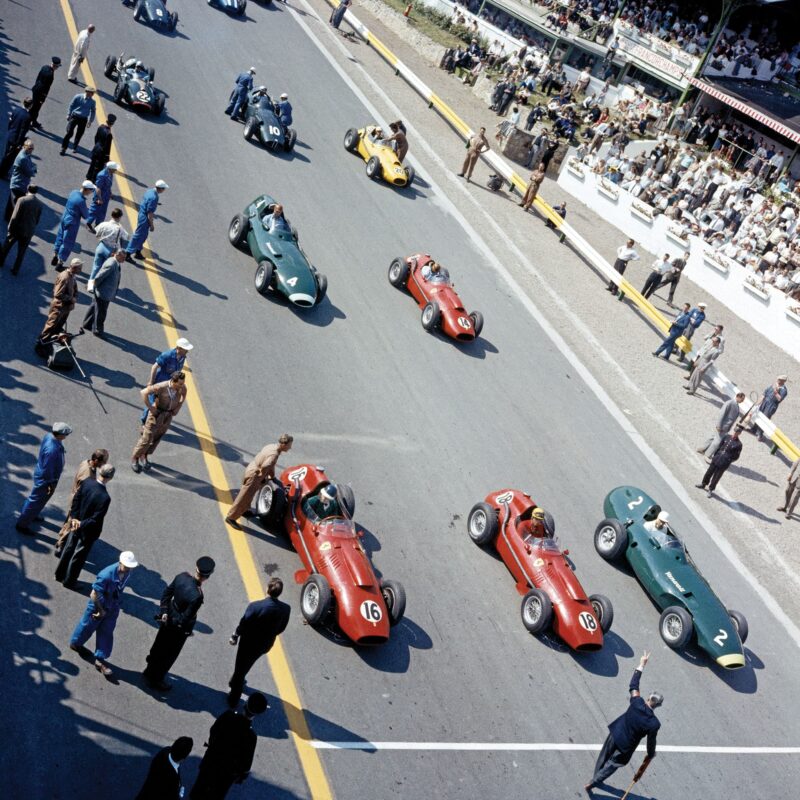 Mike Hawthorn, Luigi Musso and Stirling Moss 1958 Belgian GP