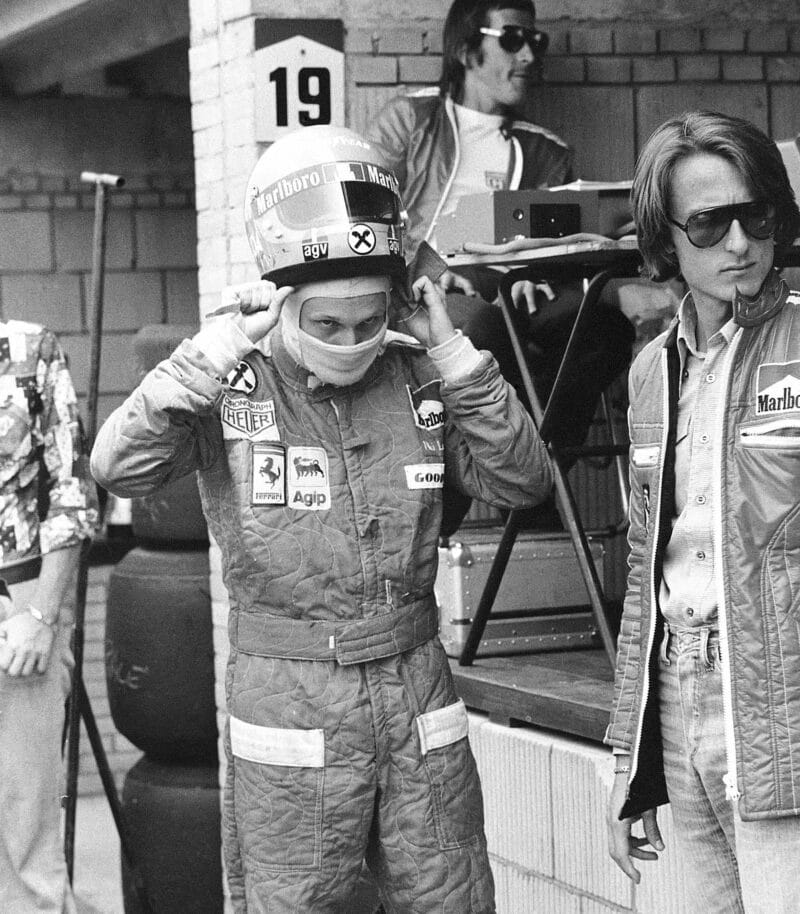 Niki Lauda with Montezemolo at the Scuderia helm