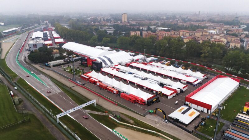 Rainy weather at Imola