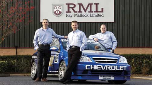 Rob Huff and team mates at RML