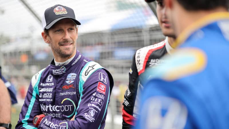 Romain Grosjean on the 2021 IndyCar grid