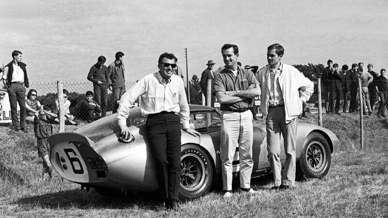 Shelby,-Bondurant-and-Jochen-Neerpasch-with-Shelby’s-Kammtail-creation