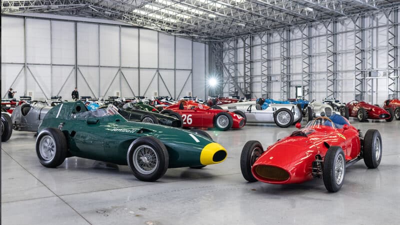 Vanwall and Ferrari Dino 246 F1 cars in the Ecclestone Collection